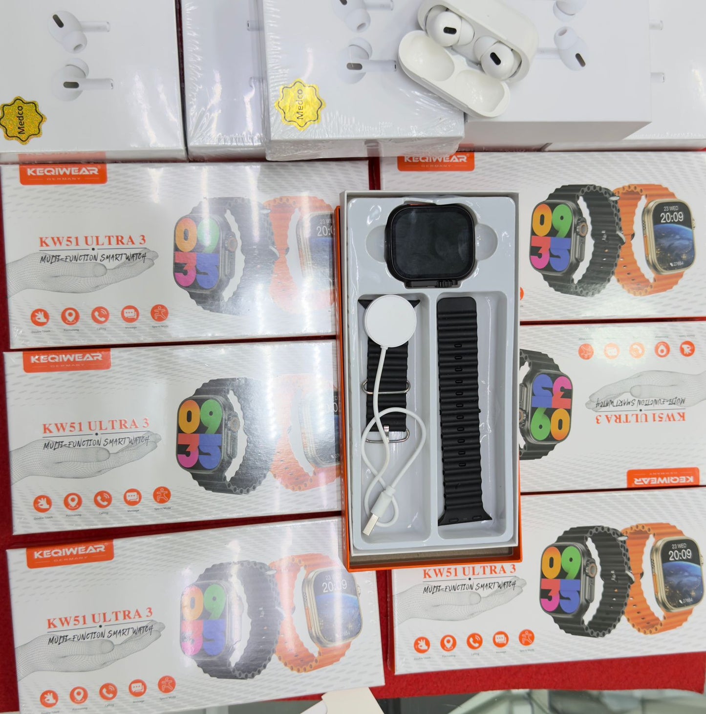 4× Ultra Smart Watch + 4× Airbirds Bundle – Ultimate Tech Combo ( 8 in 1 offer )